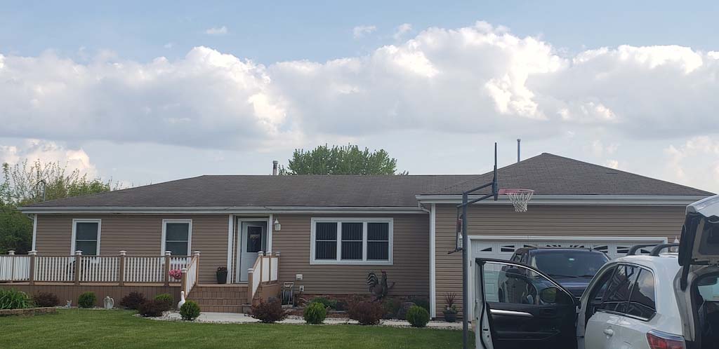 house after roof repair